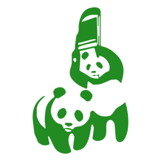 Funny Panda Fight Decal