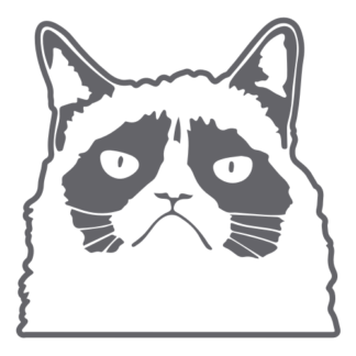 grumpy cat black and white