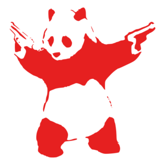 Guns Out Panda Decal