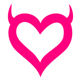 Heart With Horns Decal