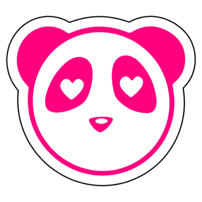 Heart Eyes Panda Sticker