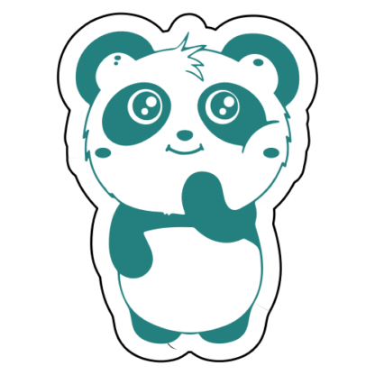 Shy Panda Sticker